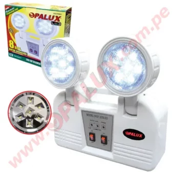9101-220(LED) Luz de Emergencia Opalux 14 LED 8 hrs Original Nuevo 90 MTS -Cumple INDECI