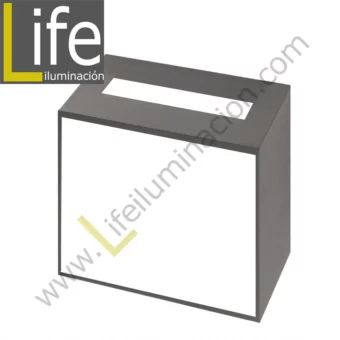 115/LED/6W/30K-GREY/M APLIQUE EXTERIOR 6W LED 3000K IP54 COLOR GRIS MULT