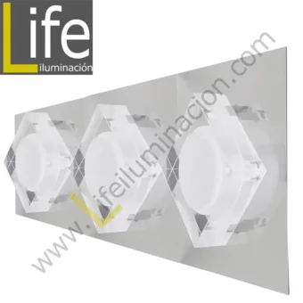 3000/LED/9W/30K/M APLIQUE PARED LED 3W 30K 44X12.5X6.5CM/720LM MULT
