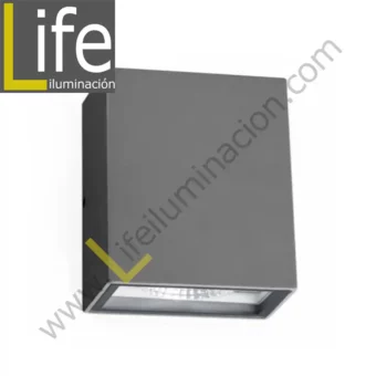 AM-AL-1038/GRIS APLIQUE ALUMINIO GRIS MATE HALOGENA 100W INCL. FOC