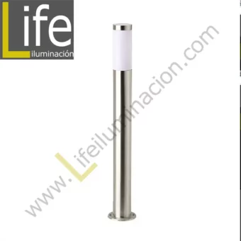 PL728-110/SL POSTE EXTERIOR SAN ANTONIO SILVER 1XE27 H=110CM D=