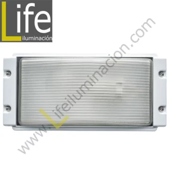 WPL-1411/WH BRAQUETE ROMA LLANO POLICARB. BLANCO C/REJILLA 1XE