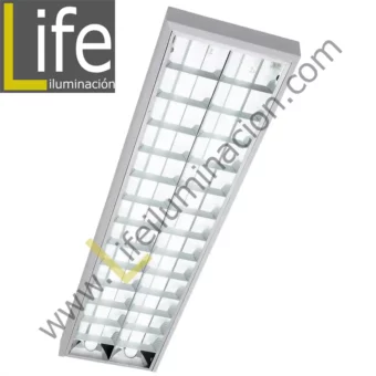 KT4209M/SE ARTEF ADOSAR 2X36W ALUM MATE TRANSV DOBLE SE