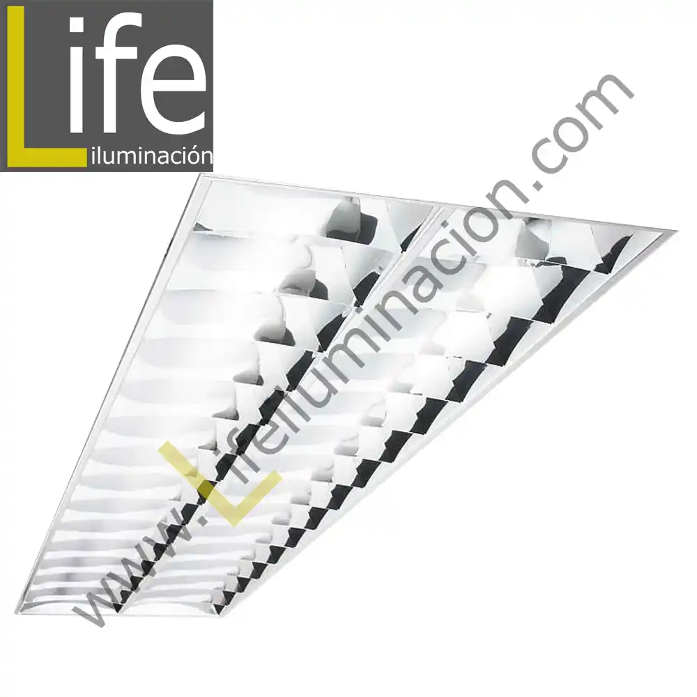 luminarias-ktb-4202-se KTB-4202/SE ARTEF. EMPOT. 2X36W ALUM BRILL TRANSV DOBLE SE - Imagen 1