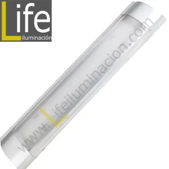 MX228A-Y40X2ET/SL PRISMATICO PLANO 2X36W SILVER INC. TUBO 6400K (T8)