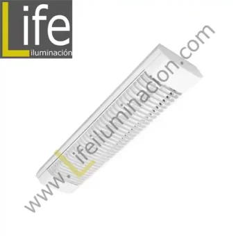 MX548-Y20/BF/BL ARTEF. FLUORESC. REFLEX. BLANCO 2X18W EQ. SIN TUBO