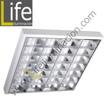 REK/4X18W-E/SE/220V ARTEF. EMPOTRAR 4X18W ALUM. BRILL TRANSV. DOBLE SE