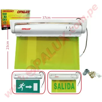 OP-2912 Señal de seguridad LED acrílico de iluminación de emergencia 5LED verde