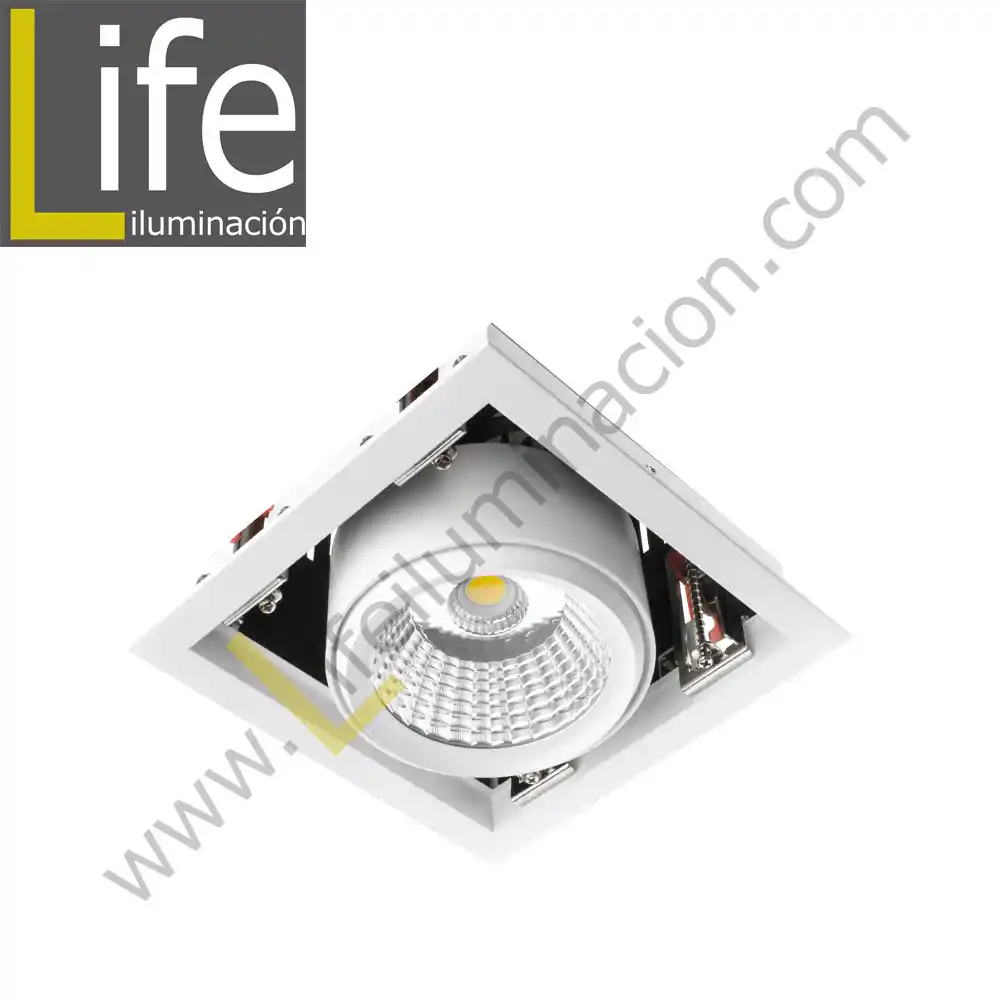 spotlight-500-led-25w-30k-wh 500/LED/25W/30K/WH SPOT LED P/EMPOTRAR 25W 3000K WH 220V/60HZ 1800 Lm – 2200 Lm - Imagen 1