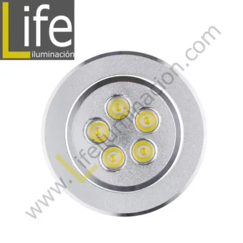 SPOT/LED/5W/SL/60K SPOT CIRCULAR LED 5W 6000K COLOR PLATEADO 220V/60