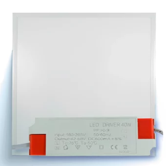 PANEL EMPOTRADO CUADRADO 40W 6500K 600X600MM FP0.9 AC85-265V - JL