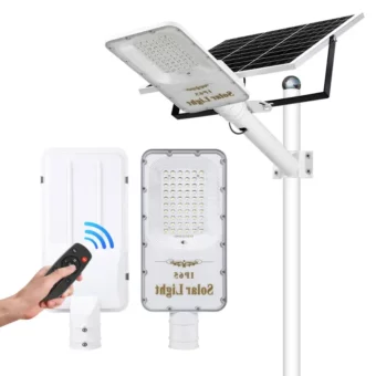 LAMPARA PASTORAL SOLAR 300W /  IP 65/PANTALLA DE VIDRIO DE ALTA TRANSMITANCIA /  2300 Lm/ T.C. 5H / T.D. 12 H /LED 20%  Brillo 18% Fotoelectrónico