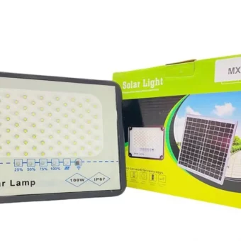 REFLECTOR SOLAR LED 100W /CARGA SOLAR /1500 Lm / IP 65 /80m3/CONTROL REMOTO INTELIGENTE/  T.C. 5H / T.D. 12 H / Led de Alta Iluminación