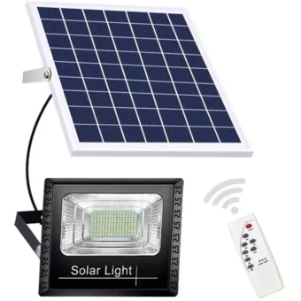 REFLECTOR SOLAR 60W/ BATERIA DE LITIO-FOSFATO / 50 000 HRS/ IP 66 / 50m2 / CONTROL REMOTO INALAMBRICO