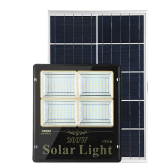 REFLECTOR SOLAR 200W/ BATERIA DE LITIO-FOSFATO / PANELES POLICRISTALINOS/ 50 000 HRS/ IP 66 / 120m2 / CONTROL REMOTO INALAMBRICO