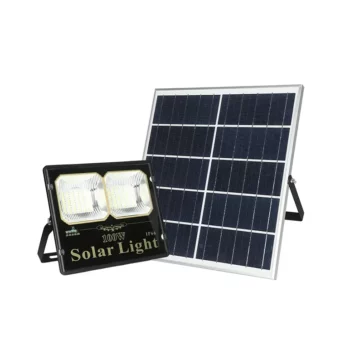 REFLECTOR SOLAR 100W/ BATERIA DE LITIO-FOSFATO / 50 000 HRS/ IP 66 / 80m2 / CONTROL REMOTO INALAMBRICO