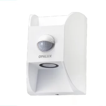 APLIQUE LED PARA PARED INTERIOR Y EXTERIOR "OPALUX" 3000K CON SENSOR DE MOVIMIENTO IP54 140° IP65