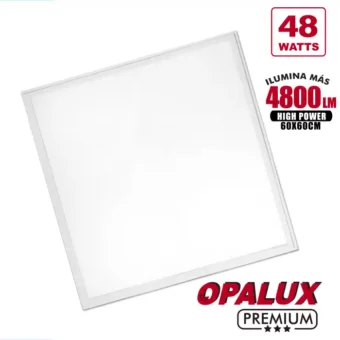 PANEL LED 60X60 48W "OPALUX" 4800LM FACTOR 0.9  4000K 120° 85-265VAC MASTERX10