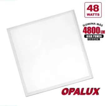 PANEL LED 60X60 48W "OPALUX" 4800LM FACTOR 0.9 6700-7000K 120° 85-265VAC MASTERX10