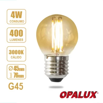 FOCO VINTAGE G45 4W 3000K NACARADO 185-265V E27 "OPALUX" CJX100
