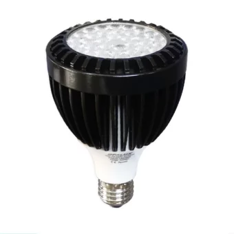 PAR30 NEGRO E27 LUZ CALIDA 40W 220V "OPALUX" 3000K 4000LM ANGULO 30° FACTOR DE POTENCIA 0.9