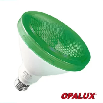 FOCO PAR38 15W "OPALUX" COLOR VERDE E27 IP65 220V CJX30