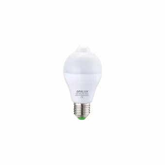 FOCO LED 7W C/SENSOR DE MOV. 110-240VAC E-27 "OPALUX" LUZ BLANCA 600LM 360°