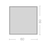 PANEL LED LEDVANCE CUADRADO 60X60 36W 6500K  50000Hrs - Imagen 2