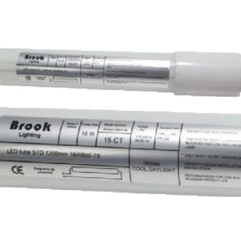 TUBO FLUORESCENTE LED 3000K 18W T8 1.2MTS / VIDRIO / 2 PIN G13 / 6500K LUZ CALIDA 1800 LUMENS / 15,000 HRS LINEA BL