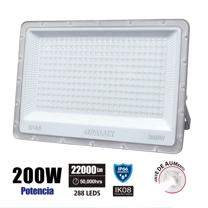 OP-200FL392 REFLECTOR LED 200W "OPALUX" 3000K 85-300VAC MASTERX5 - Imagen 1