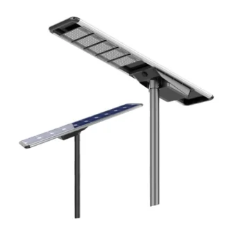 LUMINARIA SOLAR 120W ULTRA PROFESIONAL MARCA “LIFE” ALUMINIO 210LM/W PANEL MONOCRISTALINO BATERIA LIFEPO IP66 IK10 -25ºC a 65ºC SENSOR DE MOVIMIENTO 1.87×0.385MTS