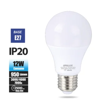 FOCO LED 12W "OPALUX" 950LM TRICOLOR 7000K / 4000K / 3000K 180-265V MASTER X 200