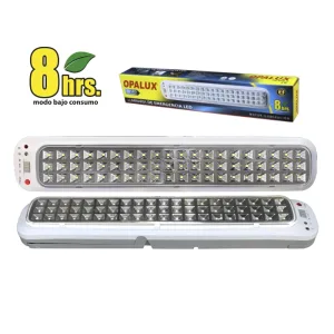 LUZ DE EMERGENCIA LED “OPALUX” BAT. LI.ION 3.7V3000MAH IP20 8HORAS 60 LED 450LM MASTERX12