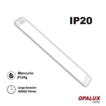 FIXTURE SLIM LED PAVONADO 50W LUZ BLANCA 120 CM "OPALUX"