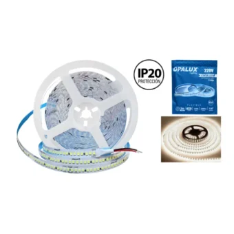 CINTA LED "OPALUX" 220V AC 1200LM 7200K 240LEDS 5 METROS IP20  60-50W, 0.25AMP