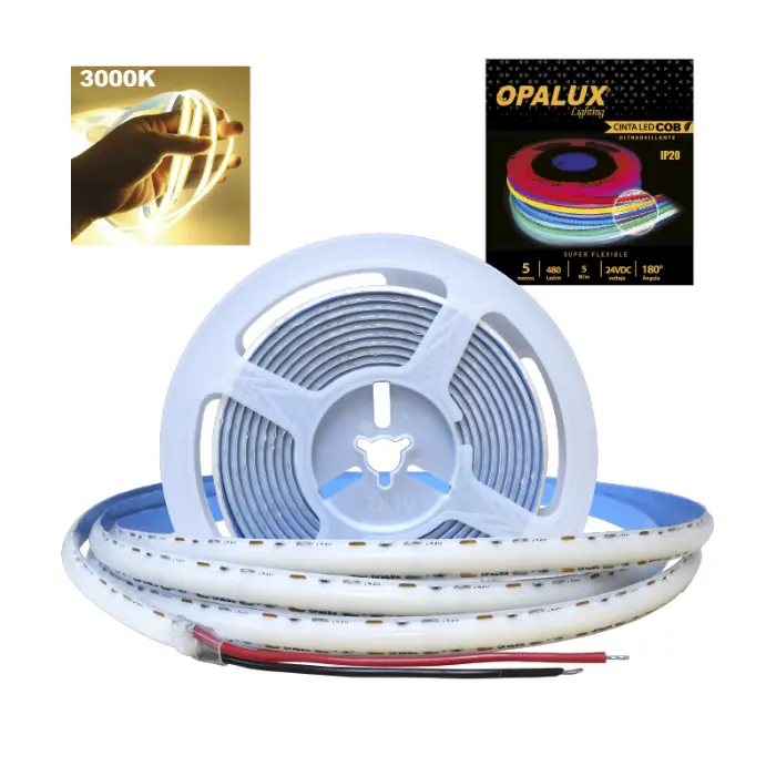 OP-LSCB-WW CINTA COB "OPALUX" 24V 3000K SM 480L/M IP20 MASTERX50 - Imagen 1