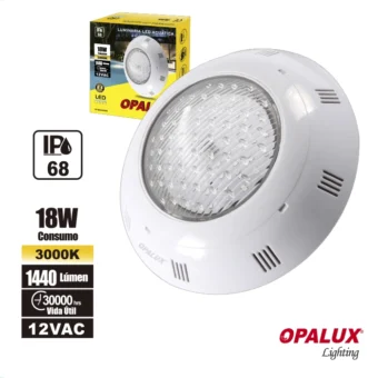 LUMINARIA LED ACUÁTICA " OPALUX" 18W 3000K 12VAC