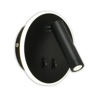 APLIQUE EXTERIOR DE PARED "OPALUX" SOLARA NEGRO