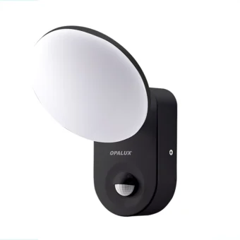 AP.LIQUE EXTERIOR E INTERIOR "OPALUX" CON SENSOR DE MOVIMIENTO IP65 140° IP65 15W 3000K 1100LM NEGRO