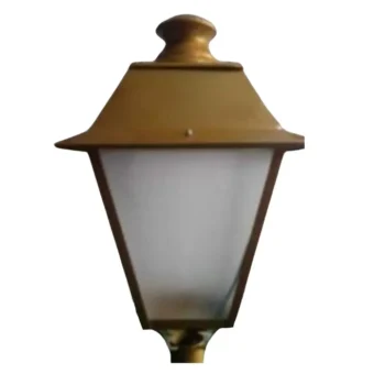 FAROLA LED EXTERIOR ESTILO EUROPEO PARA ALUMBRADO PUBLICO MARCA LIFE CON ROSCA E27 IDEAL PARA PARQUES Y CONDOMINIOS ALUMINIO FUNDIDO